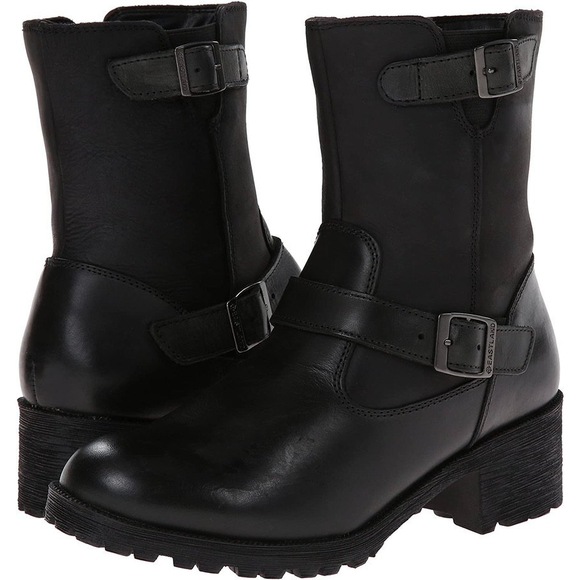 Buckle Leather Boots 